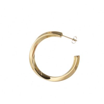 China Fashion Design Environmentally Friendly Minimalist Gold Plated Factory Supply Circle Earrings for sale