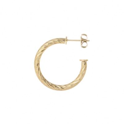 China High Quality Fashionable Manufacturer Price Gold Plated 316l Stainless Steel Jewelry Circle Earrings Environmental Friendly for sale