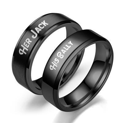 China Custom Logo Stainless Steel Tungsten Ring Couple Jewelry Fashion Jewelry Custom Romantic Anniversary Gift for sale