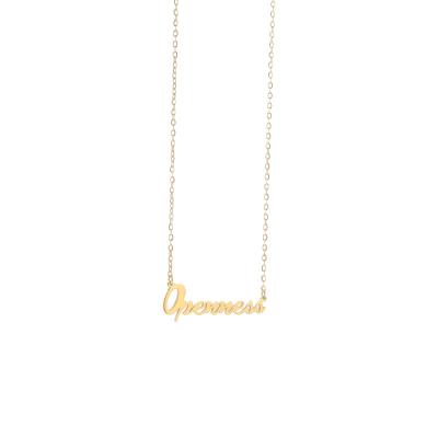 China The Other Fashion Letter Necklace 2021 Cute Babygirl Necklace Custom Gold or Silvery Gold Plated Jewelry Necklace Women Girls for sale