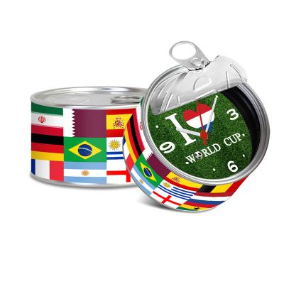 China Barber Shop Custom Magnetic Clocks 2022 Football World Cup Gift Souvenirs for sale