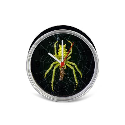 China Barber Shop Cool Spider Fridge Tin Clock Souvenir Promotion Gift can sync for sale