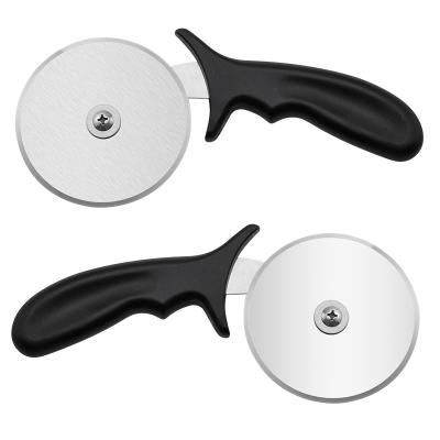 China Low MOQ Viable Hot Selling Amazon Stainless Steel Pizza Cutter Slicer Wheel With PP Handle for sale