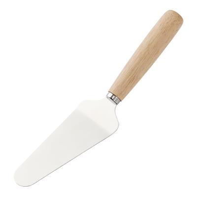 China Viable Hot Selling Wooden Handle Pizza Server Cake Spatula Pizza Cutter for sale