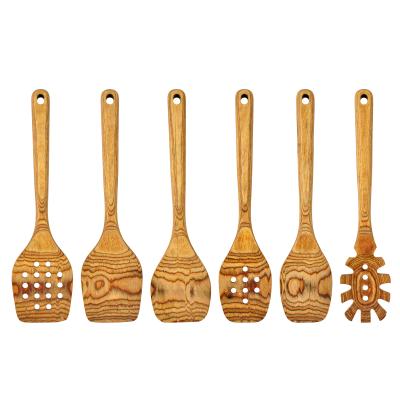 China Viable Unique Design OEM Wooden Cookware Set Wooden Spatula And Spaghetti Spoon for sale