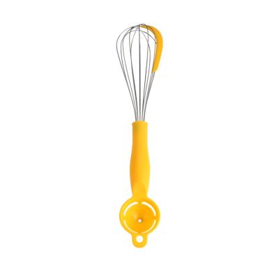 China Sustainable Kitchen Cooking Pastry Tools 2 In 1 Egg Beater Beater With Egg Separator Egg Sieve Filter for sale