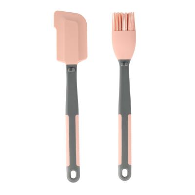 China Viable in sale high quality large size silicone spatula and baking brush for sale