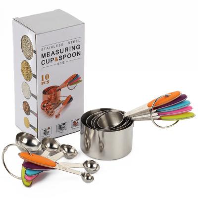 China Amazon Hot Selling Stainless Steel Viable Measuring Cup And Doser Set for sale