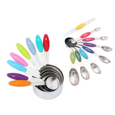 China Amazon Viable Best Selling 16pcs Stainless Steel Measuring Cup and Spoon Set for sale