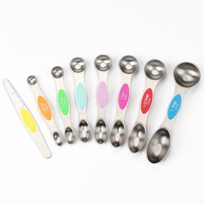 China Sustainable 430 Stainless Steel 8 Piece Dual Magnetic Head Set With Scraper for sale