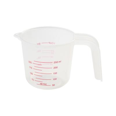 China Food Grade Sustainable Tool 250ML PP Plastic Measuring Cup With Handle for sale