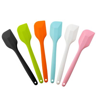 China Sustainable Heavy Duty Silicone Kitchen Colorful BBQ Cake Cream Spatula In Large Small Medium Sizes for sale