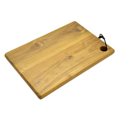 China Sustainable Wooden Shape 12x8 Inch Rectangle Teak Solid Wood Cutting Block Cutting Board for sale