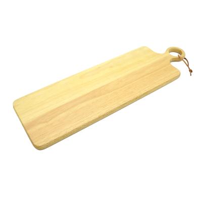 China OEM Sustainable Custom Made Rubber Wooden Chopper Sushi Cake Food Serving Board for sale