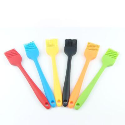 China Viable Silicone 8.2 Inch Baking Pastry Basting Brush Barbecue Sauce Frying Oil Brush for sale