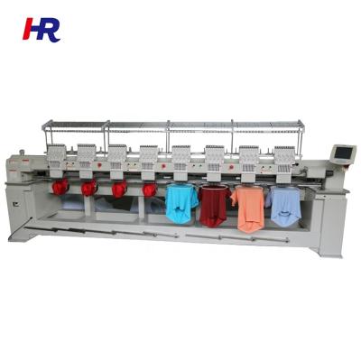 China Garment Shops Head 9/12/15 Multifunction 8 Needles Embroidery Machine For Flat /T Shirt / Hat for sale