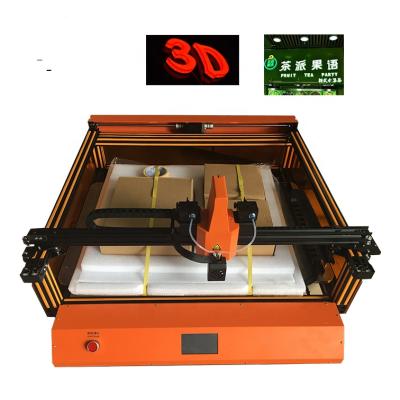 China Factory wholesale big 3d printer led 3d printing filament extruder machine printer Multicolor Customized Logos /signages/channel flatbed letter for sale