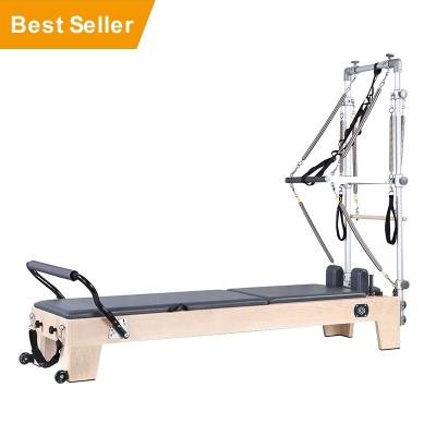 China Indoor pilates home machine body fit exercise ONEMAX reformer wooden pilates reformer trapeze workout for sale