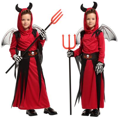 China Party Cosplay Costume Factory Halloween Dress Up Costume For Kids Boys Red Costume With Wings for sale