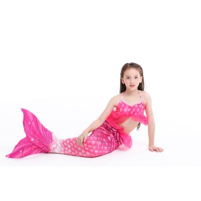 China Viable Factory Wholesale 3PCS Kids Mermaid Swimsuit For Little Girls Swimming Princess Bikini Bathing Suit for sale