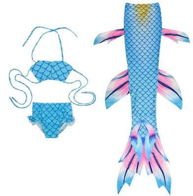 China Wholesale Viable 3pcs Kids Mermaid Swimming Costume For Little Girl Bikini Sequin Swimwear Summer Beach Bikini for sale