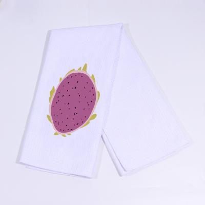 China Low MOQ Sustainable Hoshom Kitchen Towel Set Dish Cotton Tea Towels Bulk Single Waffle Tea Towel Sublimation for sale