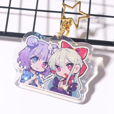 China Custom Printed Promotional Gift / Acrylic Clean Hologram Anime Souvenir Plastic Key Chain Key Chain for sale