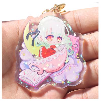 China Promotion Gift Custom Made Anime Figure / Souvenir Logo Color Plastic Keychain Accessories Masks Acrylic Key Chain for sale