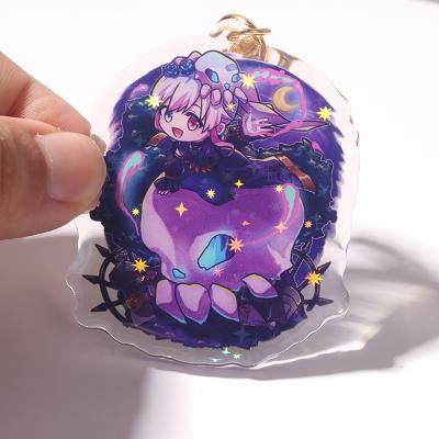 China Promotion Gift/Custom Anime Cheap Eco-friendly Cute Glitter Hologram Plastic Acrylic Plastic Acrylic Key Chain Key Chain for sale