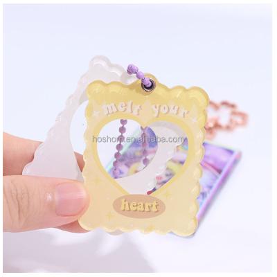 China Transparent Acrylic Promotion Gift/Souvenir Photo Frames Charm Wholesale Plastic Photo Frame Key Chain With Customized Logo for sale