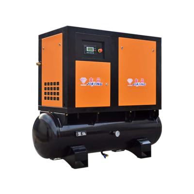 China 430l 15kw Lubricated Combo Belt Driven Air Compressor 20 Hp Screw Compressor With Drier Tank 300l Compressor Filter for sale