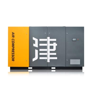 China 110kw China Power Frequency Lubricated Screw Air Compressor with Two Stage Compression AC Compressor for sale