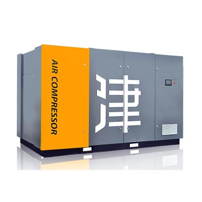 China High Efficient Lubricated Direct Drive 175HP 132kw Electric Screw Air Compressor Compression 8bar Large Fix Speed ​​Compressor for sale