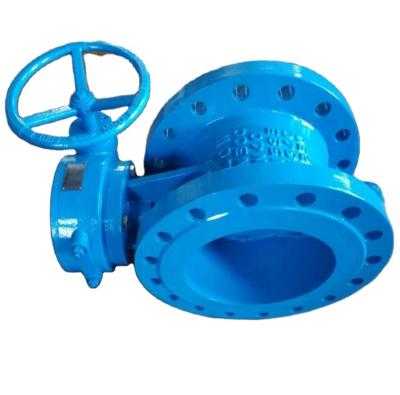 China General Ductile Eccentric Butterfly Valve Double Iron Flange Butterfly Valve for sale