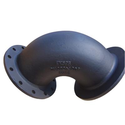 China Drainage / Sewage / Potable Water ISO 2531 Elbow 90 Degree DCI Bend Malleable Iron Pipe And Fittings Flanged for sale