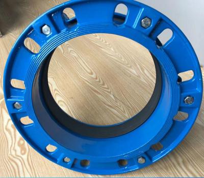 China High Quality Malleable EPDM Iron Flange Adapter For PVC/DI /GPR/Steel/HDPE Pipes for sale