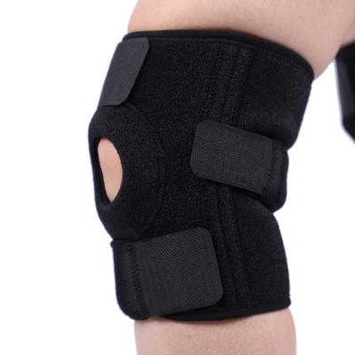 China Adjustable 3D Knee Brace Pad Hinged Knee Support Brace Patella Open Cap Magnetic Knee Brace for sale