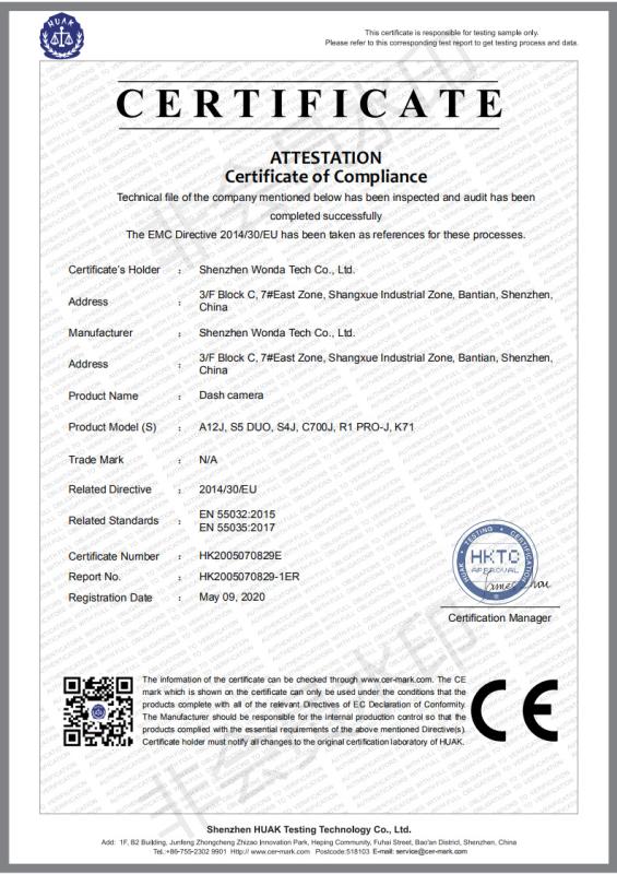 CE - Shenzhen Wonda Tech Co., Ltd.