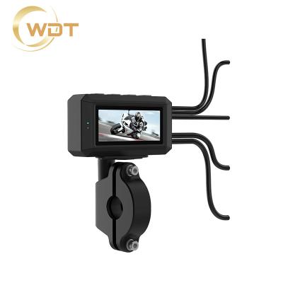 China Waterproof Motorcycle Camera Real Waterproof, 2K 1440P 3.16inch Front Rear Dash Cam WiFi GPS G-Sensor Loop Recording Parking Monitor for sale