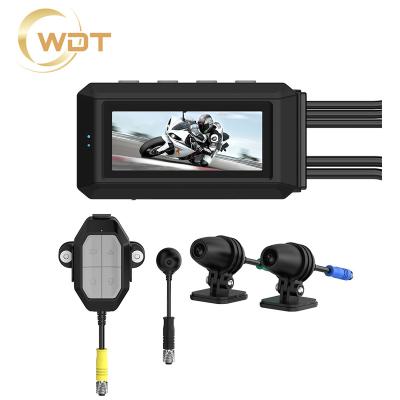 China Waterproof 2K Motorcycle Recorder 3.16inch IPX7 Screen Dual Cams 2 Channel Motorcycle DVR Camera Support Wi-Fi and GPS for sale
