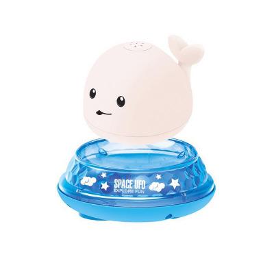 China Water Tool Electric Induction Ball Children Universal Induction Wheel Baby Whale Light Music Bath Spraying Gossip Toy for sale