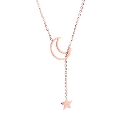 China TRENDY Boho Style Moon Star Choker Necklaces Chains For Women And Girls Moon Cute Pendant Necklace Jewelry For Gift for sale