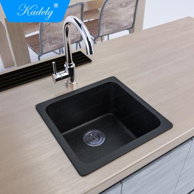 China Without Faucet Single Bowl Ceramic Undermount Kitchen Sink Portable Sink for sale