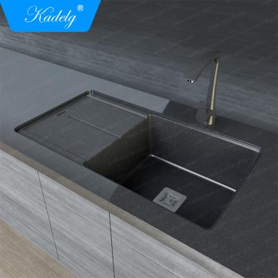 China High End Black Handmade Double Or Single Bowl Kitchen Sink Hand Made Without Sink For Kitchen for sale