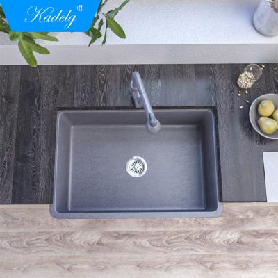 China Without Faucet Single Bowl Undermount Granite Sink Quartz Sink Kitchen for sale