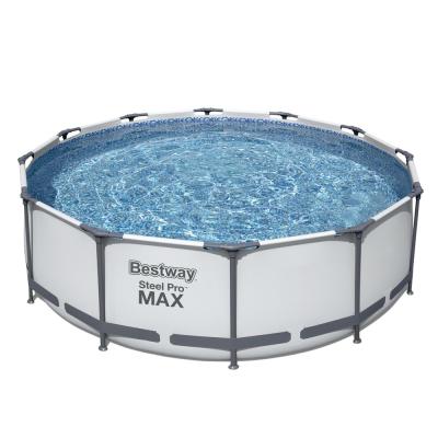 China STEEL: 33.2% Bestway-56260 Piscina Set Outdoor Round Swimming Bath Above Ground Frame Pool With Pool Accessories for sale