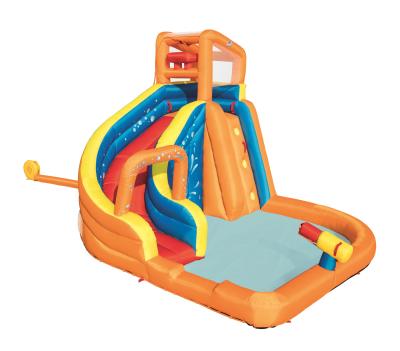 China Bestway-53301 Outdoor Use Amusement Inflatable Water Park With Slide For Kid for sale