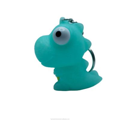 China Cartoon Toy Cute Dinosaur Bug Out Key Chain With Logo For Custom 5 For Frontline Workers for sale