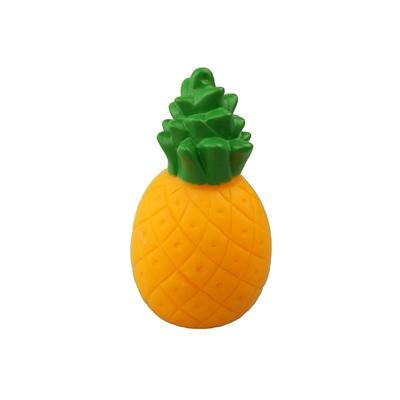 China Custom Promotion Berry Slime PVC Keychains , Cute 3d Pineapple Shaped Rubber Slime Keyrings for sale