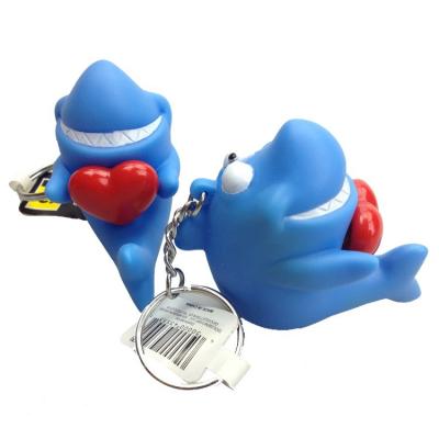 China Cartoon Toy Soft PVC Dolphin Squeeze Animal Toy Key Chain, Gift Heart Pop Up Key Chain for sale